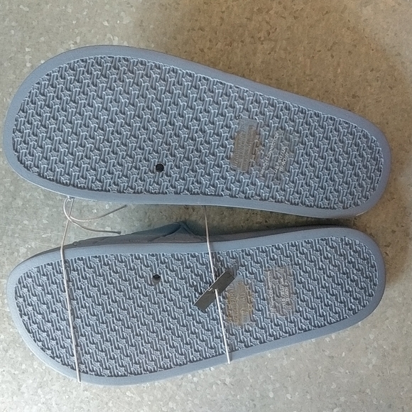 French Connection NWT Squishy Quilted Slides Flat Sandals 9 Blue - Picture 2 of 2